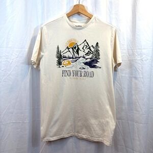 Good‎ Fellow 'Find Your Road Wander More' T-Shirt, Size M, Trees & Mountains